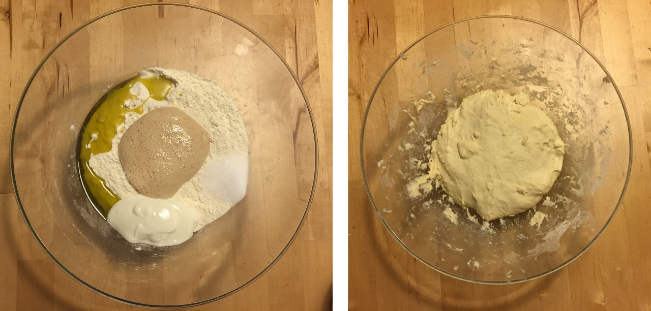 Dough before kneading