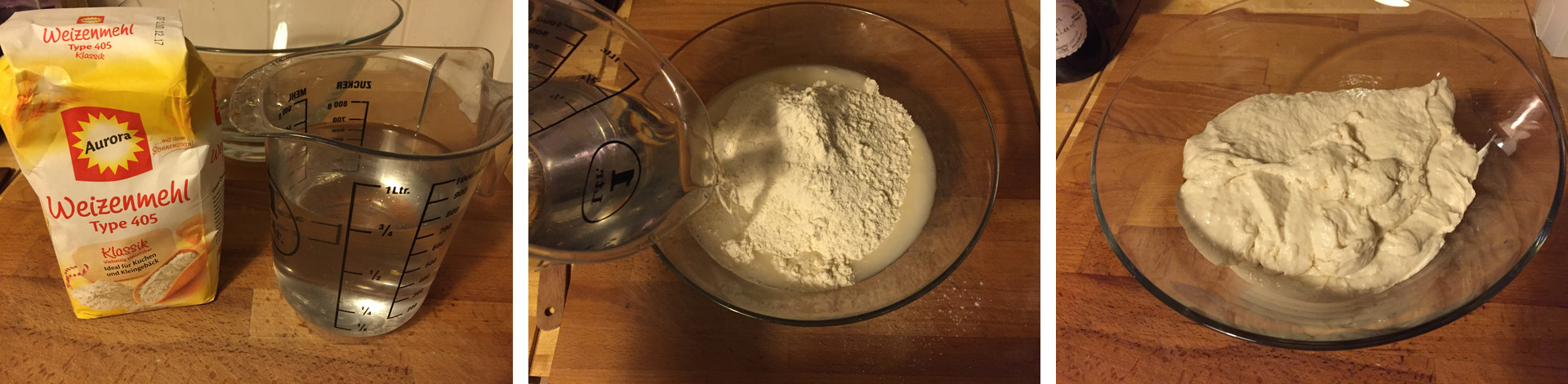 Preparation of the base dough
